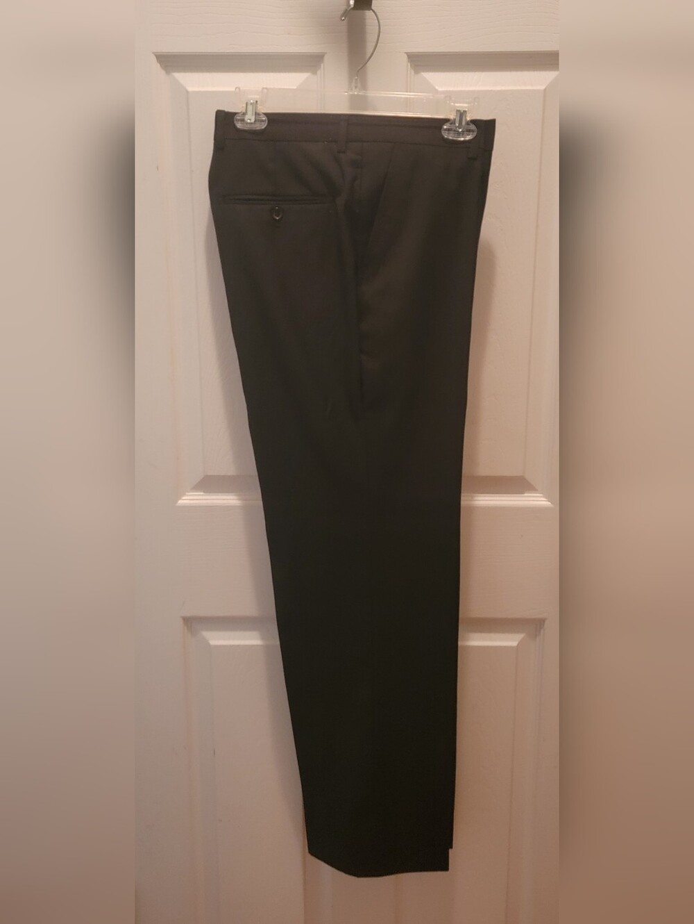 Angelino Mens Black Flat Front Straight Leg Dress Pants - Size 36